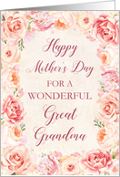 Pink Flowers Great Grandma Mother’s Day Card
