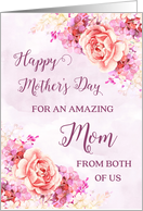 Flowers Mom Happy Mother’s Day from Son and Daughter in Law Card