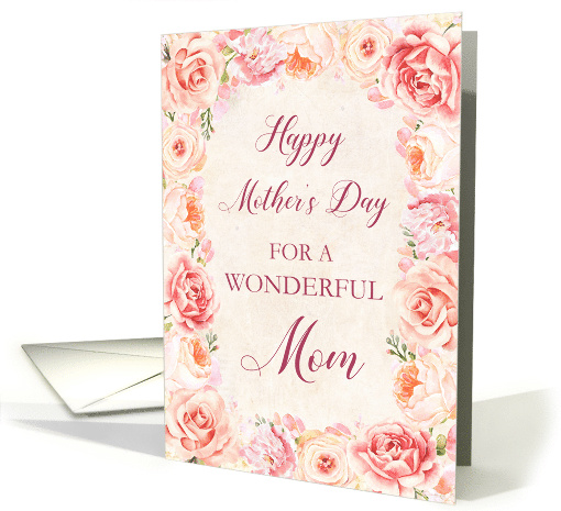 Pink Flowers Mom Mother's Day from Daughter card (1835166)