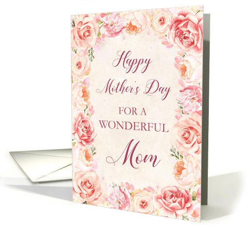 Pink Flowers Mom Mother's Day from Son card (1835172)