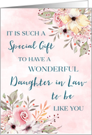 Vintage Pink Flowers Daughter in Law to be Mother’s Day Card