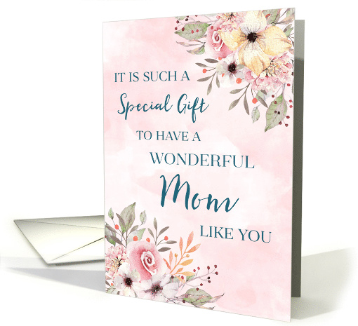 Vintage Pink Flowers Mom Mother's Day from Son card (1835928)
