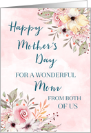 Vintage Pink Flower Mom Mother’s Day from Son and Daughter in Law Card