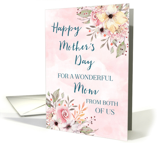 Vintage Pink Flower Mom Mother's Day from Daughter and Son in Law card