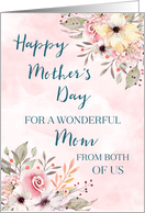 Vintage Pink Flower Mom Mother’s Day from Daughter and Son in Law Card