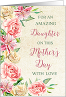 Country Watercolor Flowers Daughter Mother’s Day Card