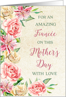 Country Watercolor Flowers Fiance Mother’s Day Card