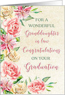 Country Flowers Granddaughter in Law Congratulations Graduation Card