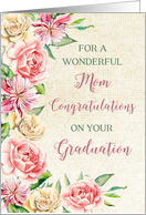 Country Flowers Mom Congratulations Graduation Card
