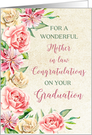 Country Flowers Mother in Law Congratulations Graduation Card