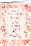 Blush Pink Watercolor Flowers Daughter in Law 30th Birthday Card