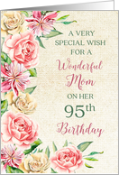 Country Flowers Mom 95th Birthday Card