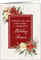 Rustic Floral Customer Christmas card