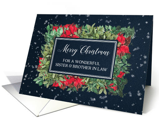 Winter Floral Sister and Brother in Law Merry Christmas card (1881402)