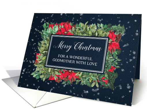 Winter Floral Godmother Merry Christmas card (1881658)