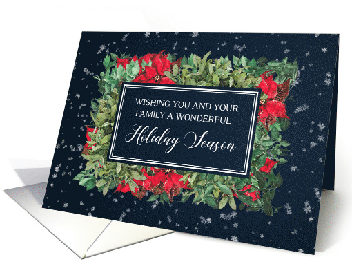 Winter Floral Employee Merry Christmas card (1883222)