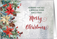 Winter Floral for Group Christmas card