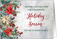 Winter Floral Employee Christmas card