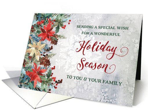 Winter Floral Business Christmas card (1884052)