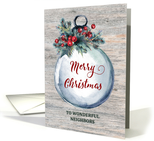 Rustic Ornament Neighbors Christmas card (1886430)