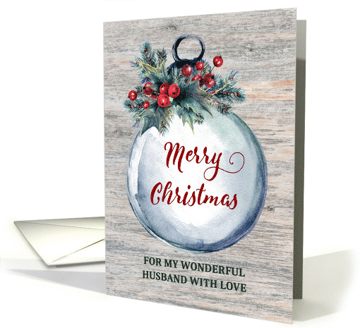 Rustic Ornament Husband Christmas card (1886482)