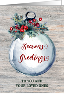 Rustic Ornament Business Christmas card