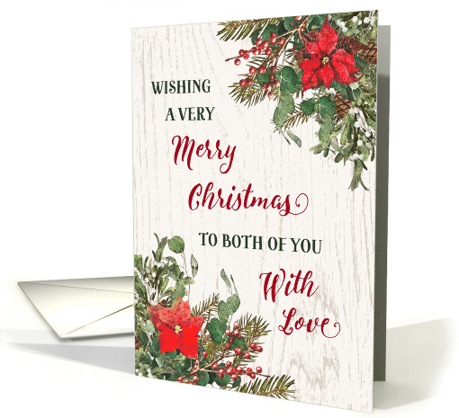 Rustic Winter Floral for Couple Merry Christmas card (1890540)