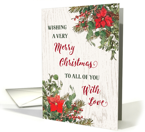 Rustic Winter Floral for Group Merry Christmas card (1890544)