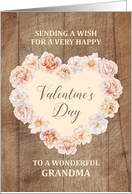 Rustic Floral Heart Grandma Valentine’s Day Card