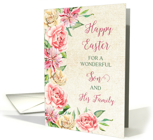 Country Flowers Son and his Family Happy Easter card (1899026)