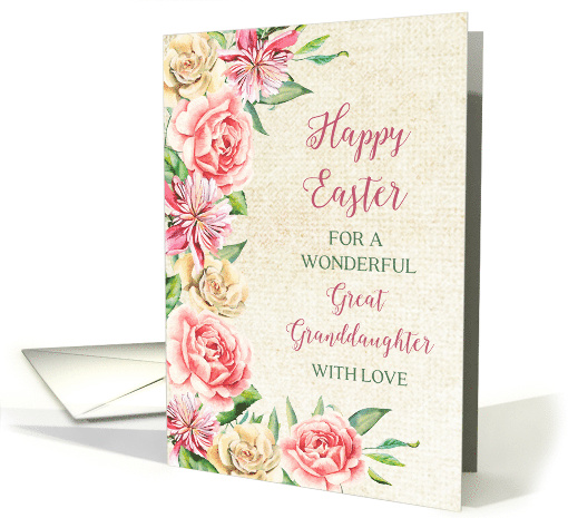 Country Flowers Great Granddaughter Happy Easter card (1899150)