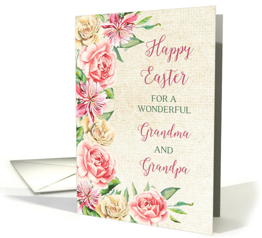 Country Flowers Grandparents Happy Easter card (1899400)
