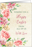 Country Flowers Happy Easter from All of Us card