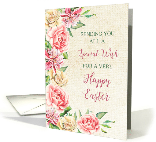 Country Flowers Happy Easter for Group card (1899414)