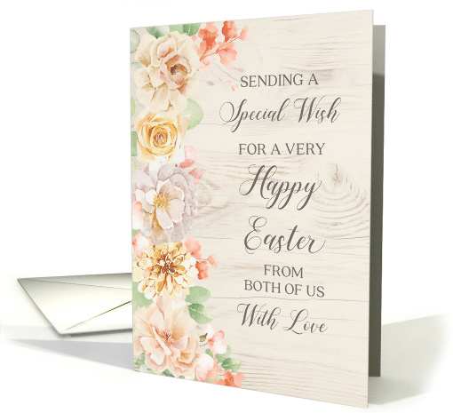 Pastel Watercolor Flowers Happy Easter from Both of Us card (1903810)