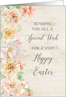 Pastel Watercolor Flowers Happy Easter for Group card
