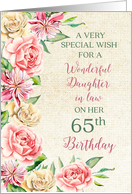 Country Flowers Daughter in Law 65th Birthday card
