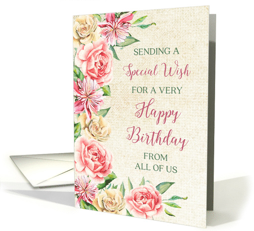 Country Flowers Happy Birthday from All of Us card (1907852)