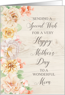 Pastel Watercolor Flower Mom Mother’s Day from Son card