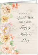 Pastel Watercolor Flowers Like a Mother to Me Happy Mother’s Day card