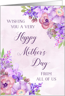 Purple Flowers Happy Mother’s Day from All of Us card