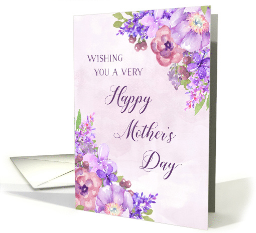 Purple Flowers Happy Mother's Day card (1911814)