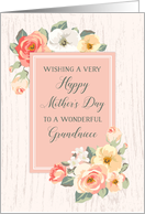 Rustic Peach Flowers Grandniece Happy Mother’s Day card