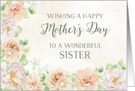 Pastel Watercolor Flowers Sister Happy Mother’s Day card