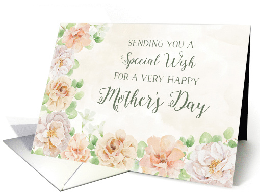 Pastel Watercolor Flowers Happy Mother's Day card (1914080)