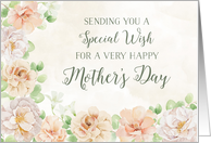 Pastel Watercolor Flowers Happy Mother’s Day card