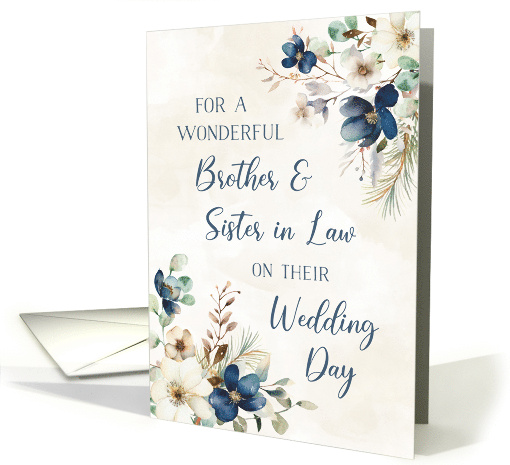 Blue Flowers Brother and Sister in Law Wedding Day... (1929910)