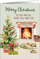 Cozy Christmas Scene Merry Christmas card