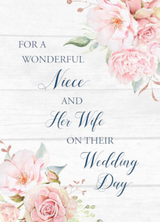 Rustic Pink Floral Niece and her Wife Wedding Day