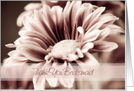 Thank You for being my Bridesmaid - Pink Flower card